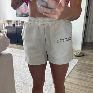 Women's Athletic Cream Shorts